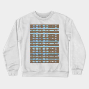 Deconstructed Blue & Brown Plaid Crewneck Sweatshirt